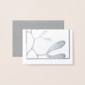 Mistletoe-Folie Weihnachtskarte - Weihnachtsgrüße Folienkarte (Rückseite mit Umschlag)