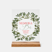 Mistletoe Frame Script Brautparty Mimosa Bar Acrylschild (Vorderseite)