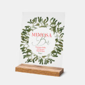 Mistletoe Frame Script Brautparty Mimosa Bar Acrylschild (Winkel)