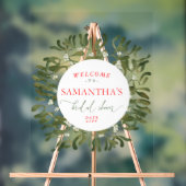 Mistletoe Frame Script Brautparty Willkommen Acrylschild (Neutral)