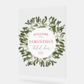 Mistletoe Frame Script Brautparty Willkommen Acrylschild (Winkel)
