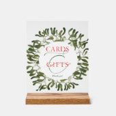 Mistletoe Frame Wedding Cards und Geschenke Acrylschild (Vorderseite)