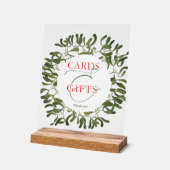 Mistletoe Frame Wedding Cards und Geschenke Acrylschild (Winkel)