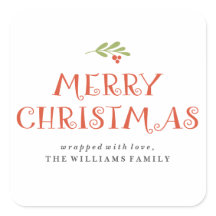 Mistletoe Frohe Weihnachten Gegenwart Labels