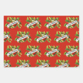 Mistletoe Frohe Weihnachtswrapping Paper Sheets Geschenkpapier Set (Vorderseite 2)