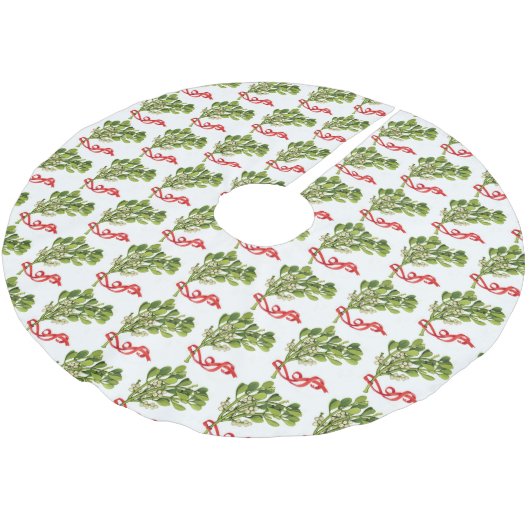 **MISTLETOE GALORE** POLYESTER WEIHNACHTSBAUMDECKE (Schrägansicht)