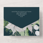 Mistletoe Gay Rainbow Elegante Weihnachtskarte All In One Einladung (Rückseite)