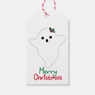 Mistletoe Ghost Merry Christmas Geschenkanhänger