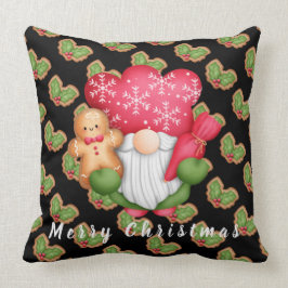 Mistletoe Gnome Anpassen von Text und Farbe 20"X20 Kissen