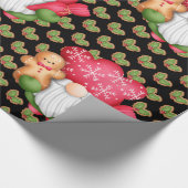 Mistletoe Gnome Anpassungsfarbe Geschenkpapier (Ecke)