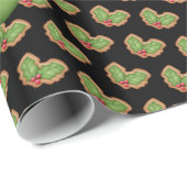 Mistletoe Gnome Anpassungsfarbe Geschenkpapier (Rolleneckpunkt)