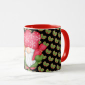 Mistletoe Gnome Anpassungsfarbe Tasse (VorderseiteRechts)