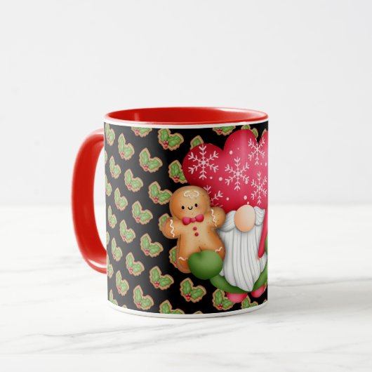 Mistletoe Gnome Anpassungsfarbe Tasse (Vorderseite Links)