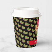 Mistletoe Gnome passen Farbe und Text an Pappbecher (Rechts)