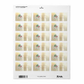 Mistletoe Gold Adressaufkleber (Vorne)