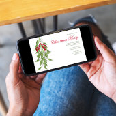 Mistletoe Greenery Christmas Party Custom  Einladung