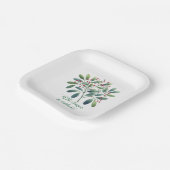 Mistletoe Greenery Simplistic Decor Pappteller (Gewinkelt)