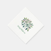 Mistletoe Greenery Simplistic Decor Serviette (Ecke)
