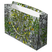 Mistletoe Große Geschenktüte (Rückseite Schrägansicht)