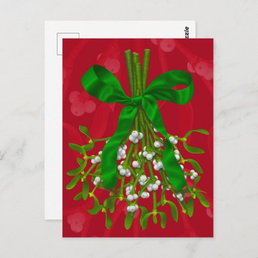 "Mistletoe Grüße." Postkarte (Vorne/Hinten)