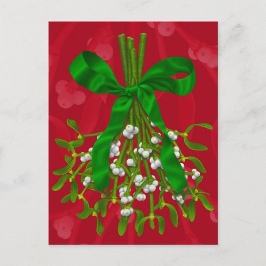 "Mistletoe Grüße." Postkarte (Vorderseite)