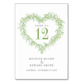 Mistletoe Herzstück Art Hochzeitsfest Tischnummer