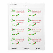 Mistletoe Holiday Address Label (Vorne)