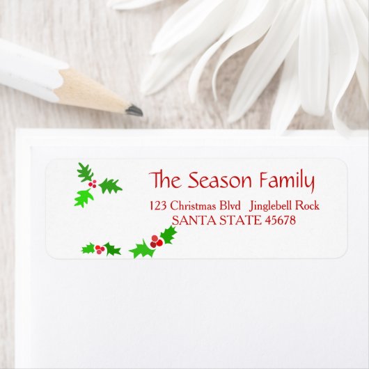Mistletoe Holiday Address Label (Insitu)