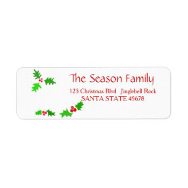 Mistletoe Holiday Address Label