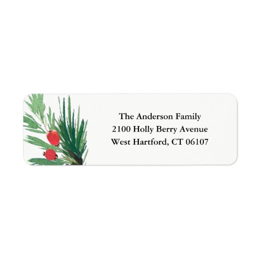 Mistletoe Holiday Address Labels (Vorne)