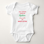 Mistletoe Holiday Baby Strampler (Vorderseite)