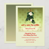 Mistletoe Holiday Einladung (Vorne/Hinten)