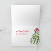 Mistletoe Holiday Folding Foto Card Karte (Innenseite)