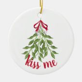 Mistletoe Holiday Keramik Ornament (Vorne)