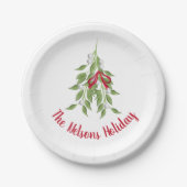 Mistletoe Holiday Paper Tellers 7" Pappteller (Vorderseite)