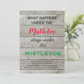 Mistletoe Holiday Party Einladung (Stehend Vorderseite)