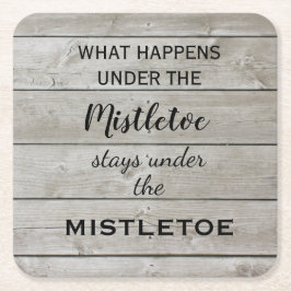 Mistletoe Holiday Rechteckiger Pappuntersetzer