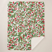 Mistletoe Holiday Sherpa Blanket Sherpadecke (Vorderseite)