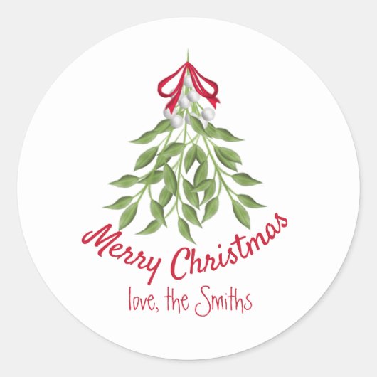 Mistletoe Holiday Sticker (Vorderseite)