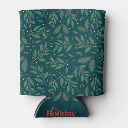 Mistletoe & Holly Beverage Cooler Dosenkühler (Vorderseite)