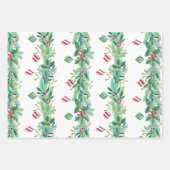 Mistletoe Holly Geschenkpapier Set (Vorderseite)