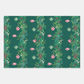 Mistletoe Holly Geschenkpapier Set (Vorderseite 3)