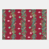 Mistletoe Holly Geschenkpapier Set (Vorderseite)