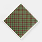 Mistletoe & Holly Kariert Serviette (Ecke)