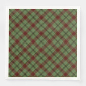 Mistletoe & Holly Kariert Serviette (Vorderseite)
