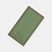 Mistletoe & Holly Kariert Serviette (Ecke)