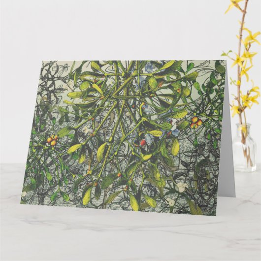 Mistletoe Karte (Gelbe Blume)