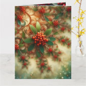Mistletoe Karte (Gelbe Blume)