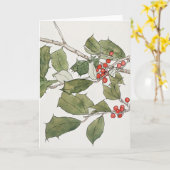 Mistletoe Karte (Gelbe Blume)