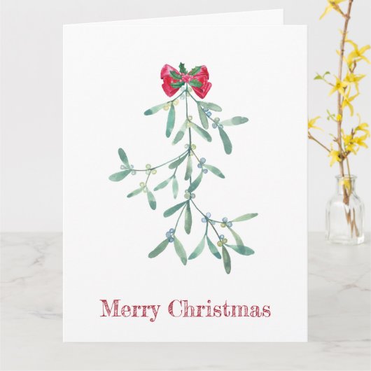 Mistletoe Karte (Gelbe Blume)